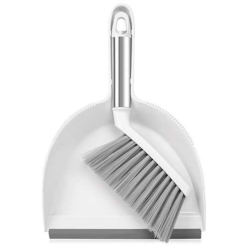Zehrai Small Broom and Dustpan Set, Dustpan and Brush Set, Small Brush and Dustpan Set, Hand Broom and Dustpan Set, Mini Handheld with Home, Desktop