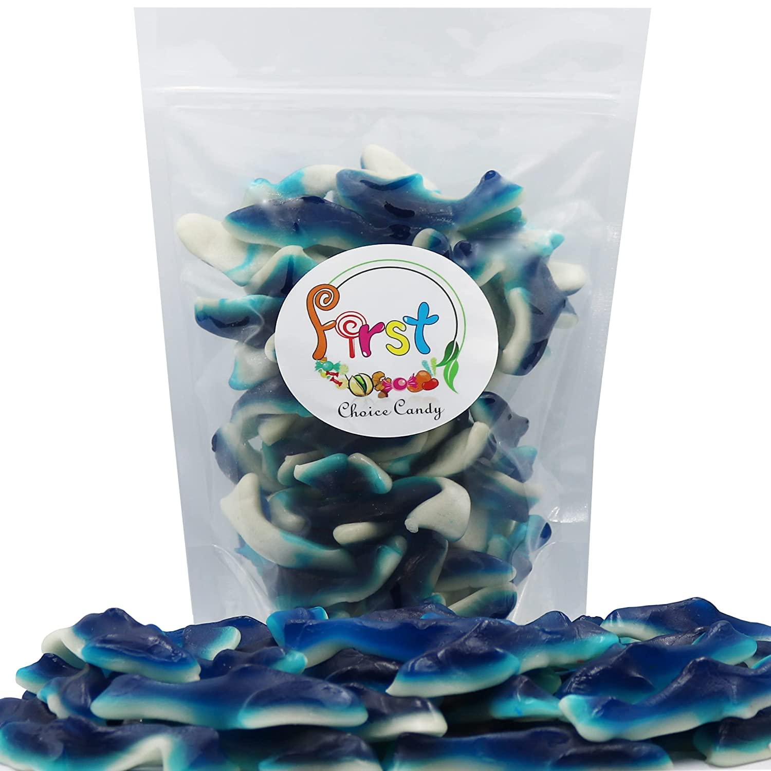FirstChoiceCandy Fantastic Gummy Shark (Blue Sharks, 5 Pound (Pack of 1))