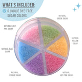 Sweets Indeed Dye Free Sugar Sprinkles, Pastel 6 Cell Edible Sprinkle Mix Perfect for Spring Cake Decorations Baking Ice Cream Cookies Cupcake Topper