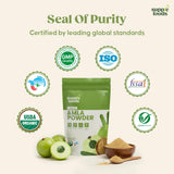 Supplfoods Organic Amla Powder 200g (7.05 oz) - Amla (Indian Gooseberry) Powder | USDA Organic Superfood Supplement for Digestion, Immunity & Skin