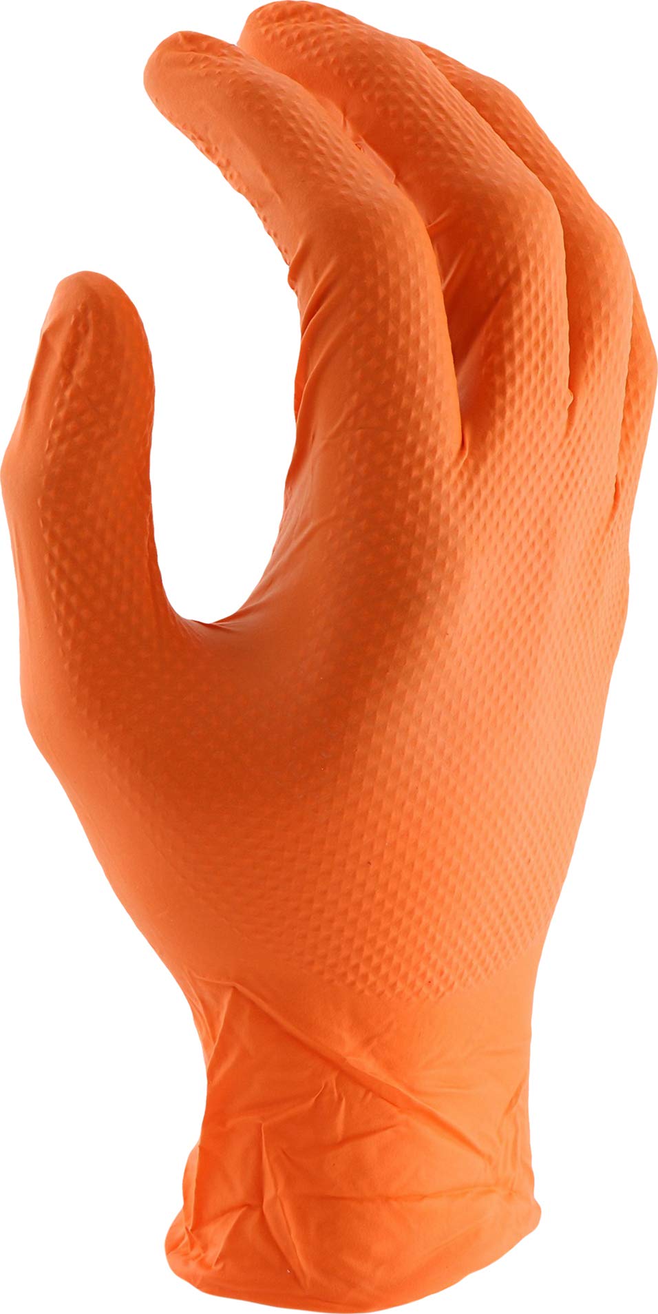 West Chester PosiGrip 2940 7 MIL Industrial Grade Nitrile Gloves - [Pack of 90] Orange, X-Large, Powder-Free Gloves with Diamond Embossed Textured