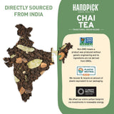 HANDPICK, Premium Chai Tea Loose Leaf (340g/12oz) | Blend Of Black Tea - Masala Chai Tea With Cinnamon, Cardamom, Cloves & Black Pepper | Resealable