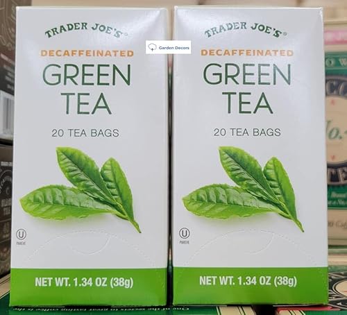 Trader Joe's Decaffeinated Green Tea 1.34oz 38g (Two Boxes)
