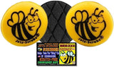 Bee Themed Round Kitchen Scrubber Sponge, Set of 3, Scratch-Free, Odor Resistant, Dishwasher Safe