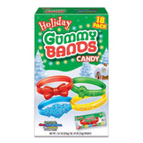 18 Pack Holiday Gummy Bands Christmas Candy - Edible Gummy Bracelets for Stocking Stuffers, Classroom Treats, or Party Favors