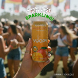 Yoopy Sparkling Mango Juice - 12-Pack (10.82 fl oz Cans) - 55% Mango Juice - No Added Sugar - Natural Hydration with Tropical Flavor - Ideal