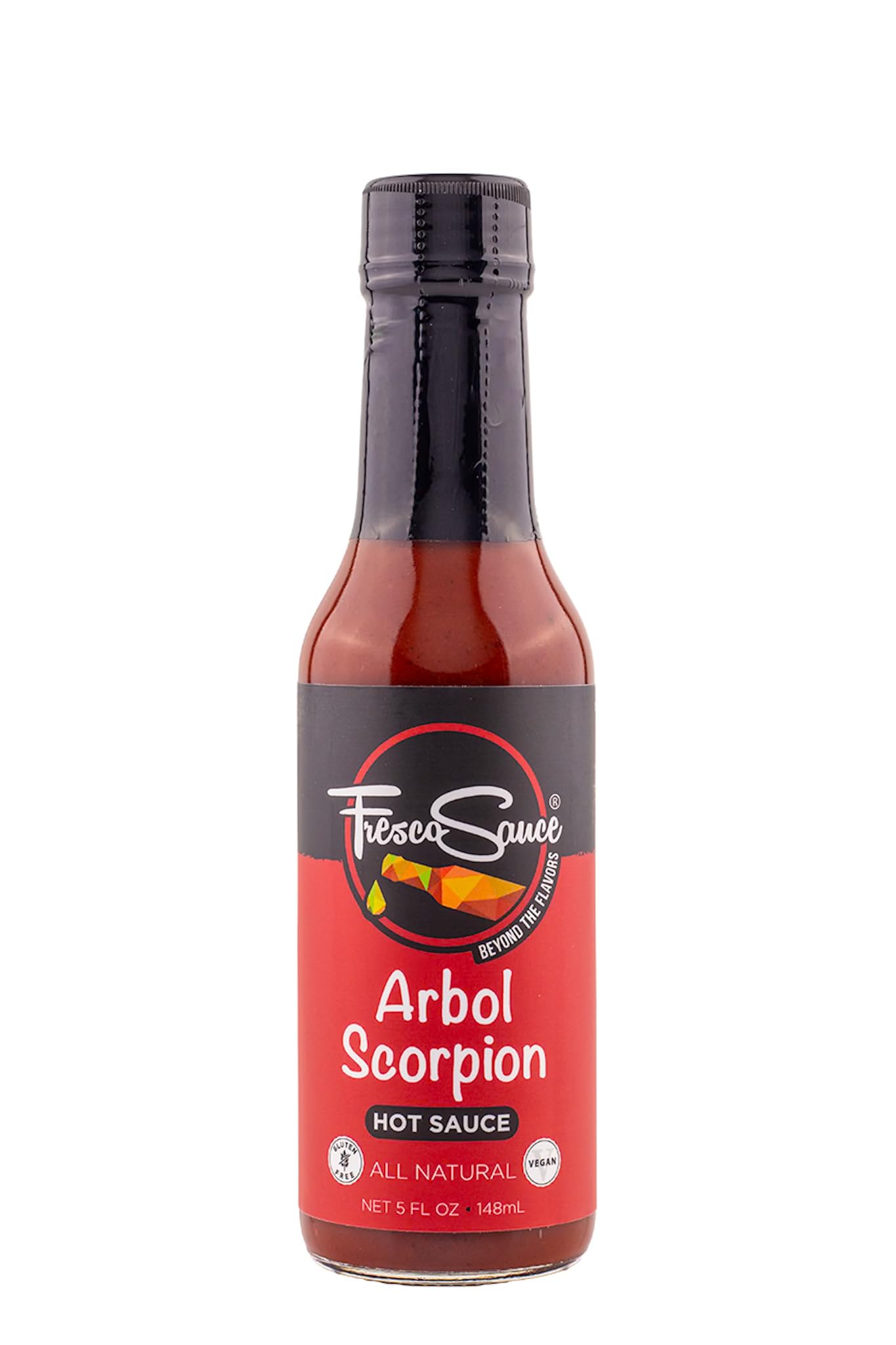 Arbol Scorpion Hot Sauce By Fresco Sauce, Fiery Hot Sauce With Flavors Of Scorpion Pepper, Arbol Pepper & Galric, Made With All Natural Ingredients, 5