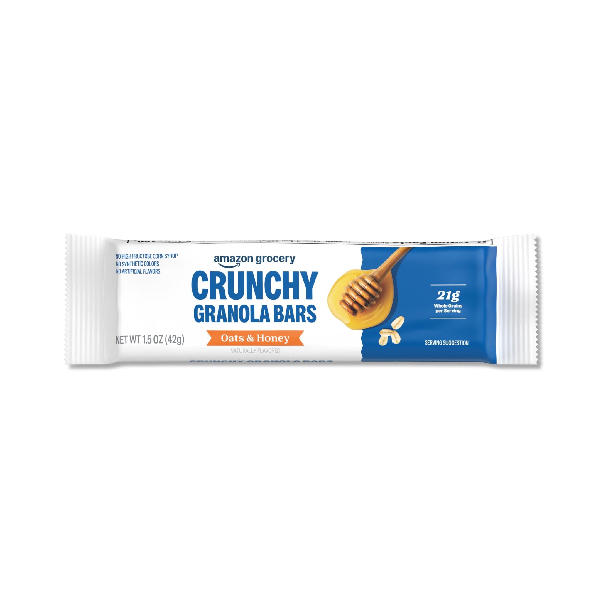 Amazon Grocery, Crunchy Granola Bars Oats & Honey, 8.9 Oz, 12 Ct
