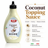 Alma Gourmet Coconut Topping Sauce Imported from Italy, 17.6 Oz (500g) - Creamy Coconut Dessert Syrup, Sweet Coconut Sauce Drizzle for Ice Cream