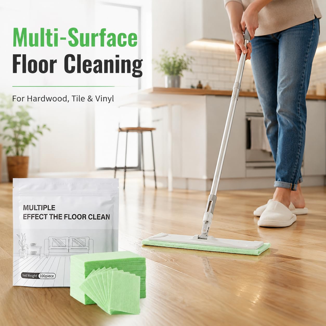 UsLikeDiy Multi-surface Floor Cleaning Tablets, High Efficiency Concentrated Cleaning Pods, Suitable for Hardwood Tile Laminate Home Indoor Use
