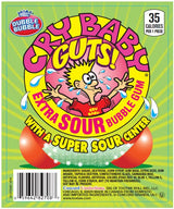 Cry Baby Guts Extra Sour Filled Bubble Gum - 3 LB Bulk Bag