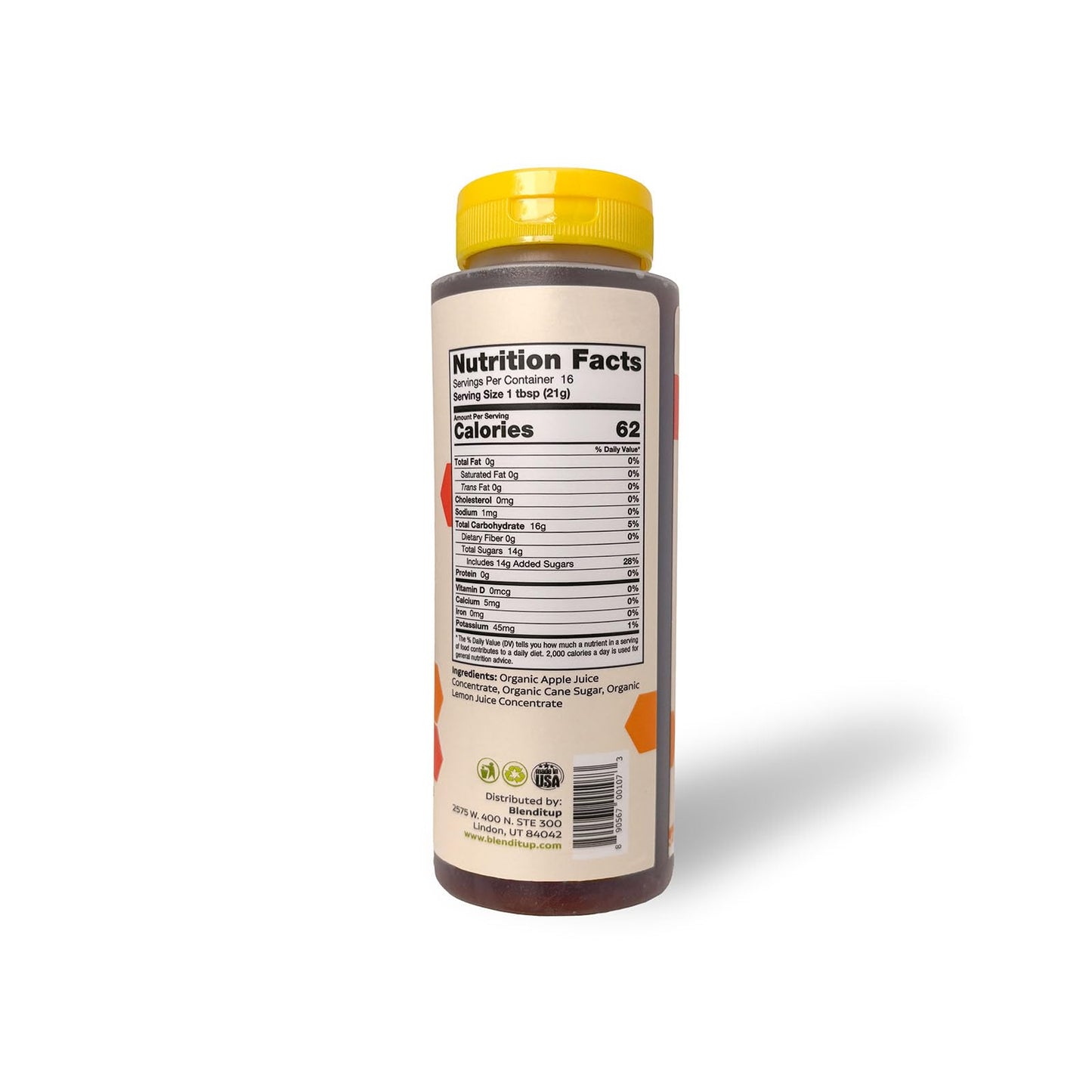 Blenditup Bee Free Vegan Honey (16 Oz) - Plant Based & All Natural Apple Made Honey - Ideal for Sweetening Foods of Your Choice
