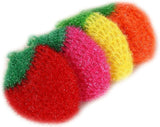 1 Pc Strawberry Colorful Scrubber, Non-Scratch Dish Scrubber, Household Cleaning Pad Scrubber Sponge, Non-Scratch Scrubber Cleaning Tools (Rose Red)