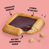 Michel et Augustin Cookies, Individually Wrapped Snacks, Gourmet Dark Chocolate & Sea Salt Shortbread, 15 French Butter Cookies