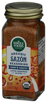 Whole Foods Market, Organic Sazon Spice Blend, 2.68 Ounce