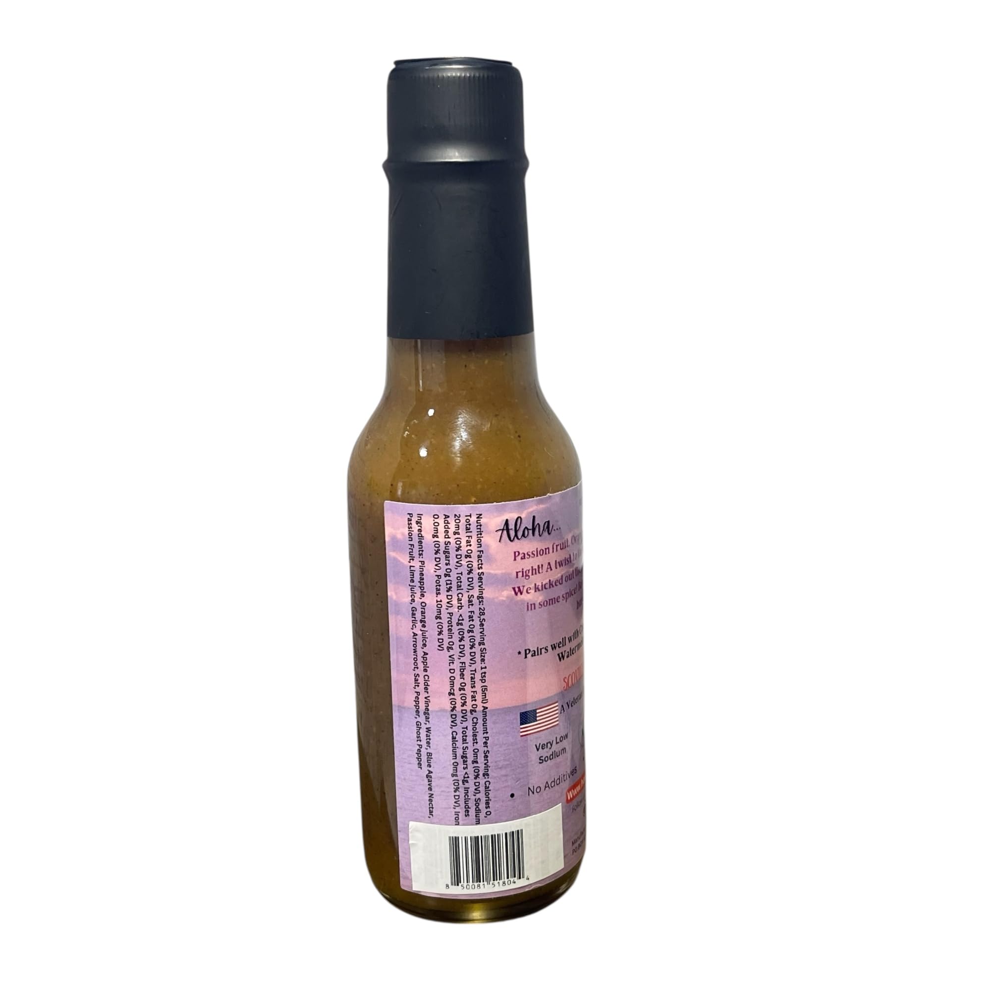 Hawaiian Hot T’s Small Batch Premium Craft Hot Sauce 5 fl. oz - Made in Hawaii - Vegan & Gluten-Free, no Added Preservatives, Tropical Flavors