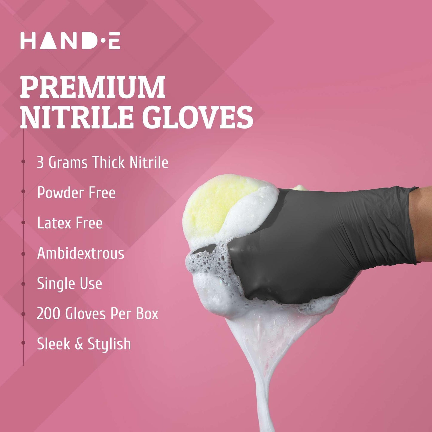 Hand-E Touch Grey Disposable Nitrile Gloves Large 50 Count, Powder and Latex Free Medical Gloves for Exams and Surgical Needs - Food Safe for Cooking
