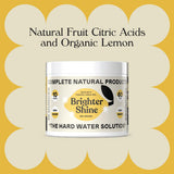 Brighter Shine Dish Washer Cleaner Powder - 60 Uses All-Natural Lemon Citric Acid Dishwasher Cleaner Additive, Hard Water Spot Remover, Odor