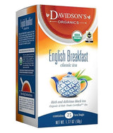 Davidson's Organics, English Breakfast, 25-count Tea Bags, Pack of 6