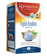 Davidson's Organics, English Breakfast, 25-count Tea Bags, Pack of 6