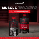 Cheribundi | 100% Tart Cherry Juice Pure Concentrate Grab & Go | 2.5 Fluid Ounce Pouch for Maximum Recovery with 40 Tart Cherries | 100 Calories, 0