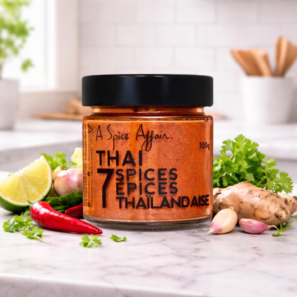 A Spice Affair’s Thai Seven Spices | Vibrant, Aromatic & Sweet-Spicy Thai-Inspired Blend | All-Natural, Non-GMO, Filler-Free | Perfect for Stir-Fries