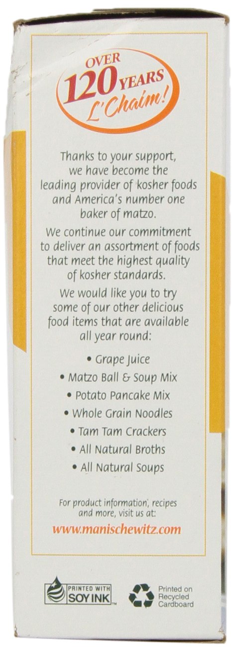 Manishewitz Egg Matzo 12oz (3 Pack) Kosher (Not For Passover), Thin, Crisp & Light Texture, Sodium Free, No Artificial Flavors, Colors or Ingredients,
