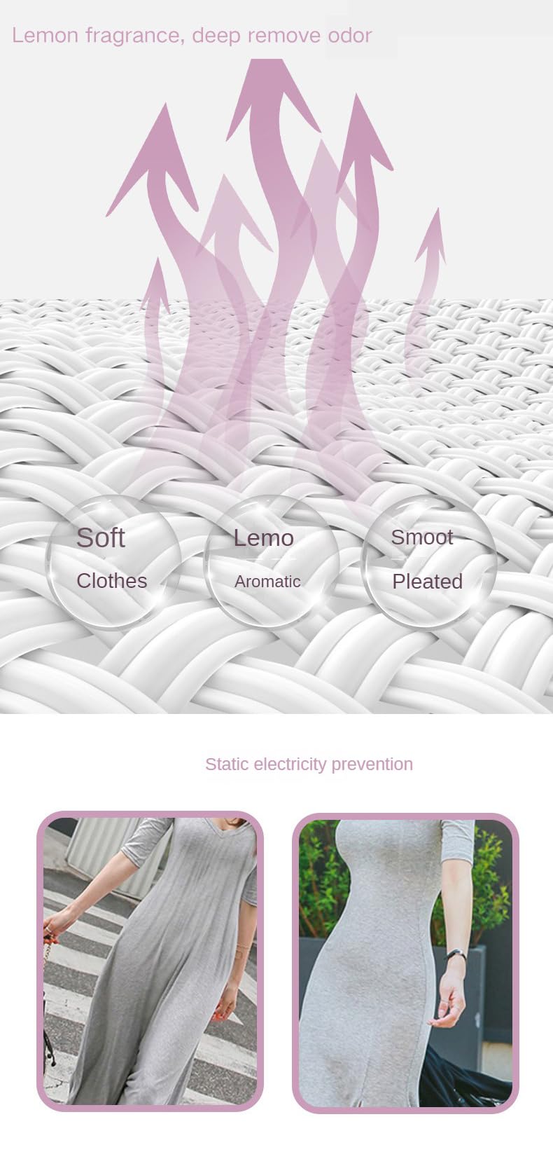 2 Bottles Static Shield Spray Reduce Static in Clothes and Hair Anti-Frizz Flat Crease Less Static