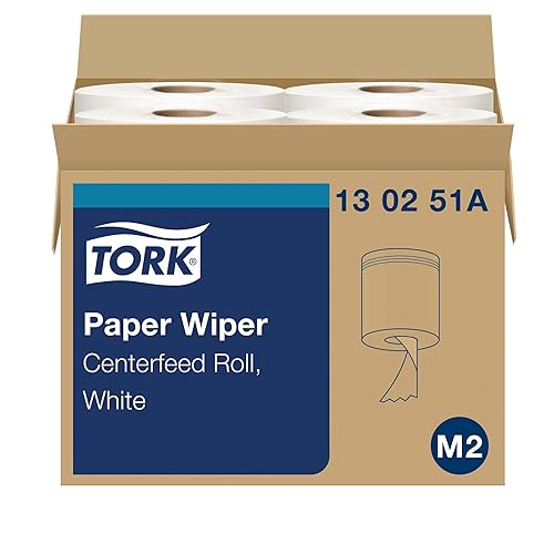 Tork Centerfeed Paper Wiper White M2, 100% Recycled, 4 x 325 Sheets, 130251A