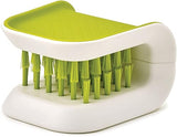 Non-Slip Blade Brush, Knife Cleaner, ABS Cutlery Cleaner, Green Double Sided Bristle Scrubber for Kitchen Chopsticks Fork Spoon Knives Washing by