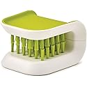 Non-Slip Blade Brush, Knife Cleaner, ABS Cutlery Cleaner, Green Double Sided Bristle Scrubber for Kitchen Chopsticks Fork Spoon Knives Washing by
