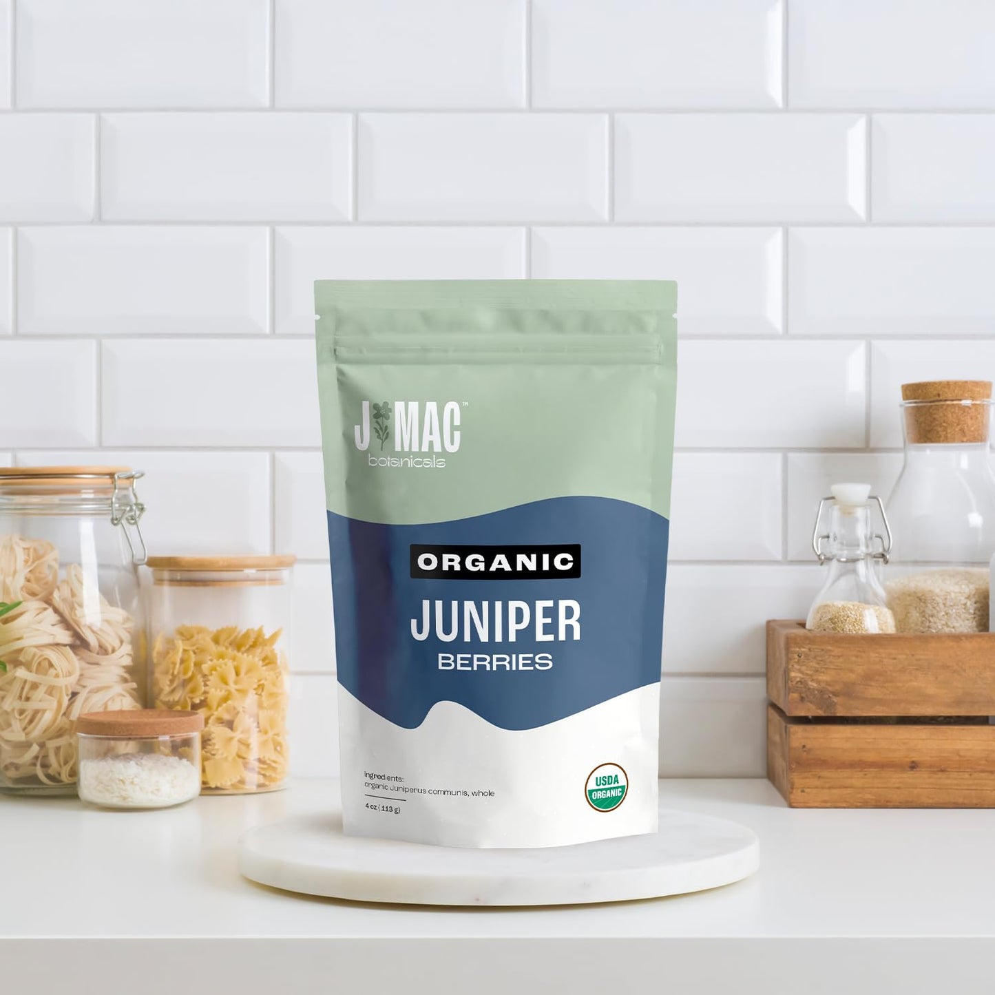 J MAC BOTANICALS, Organic Whole Juniper Berries, Certified Organic, juniper for herbal infusions, cooking and seasoning beef, pork, turkey brine