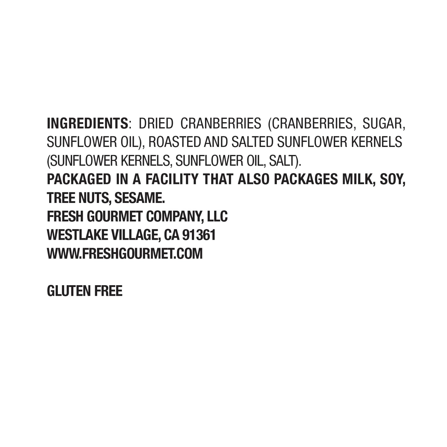 Fresh Gourmet | Cranberries & Sunflower Kernels | 4 Ounce, Pack of 9 | Dried & Sweet Salad Topper