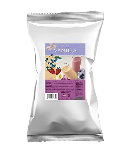 MOCAFE Vanilla Smoothie Mix Non-Dairy, Madagascar Powder for Instant Fruit Smoothies and Blended Ice Drinks, Vegan Friendly 3lb Bulk Bag
