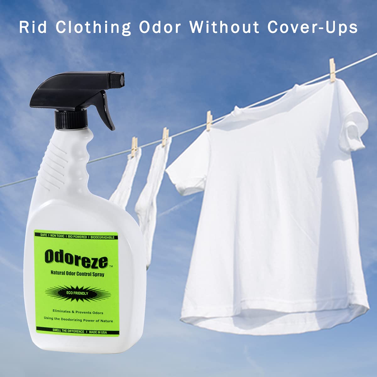 ODOREZE Natural Probiotic Clothing Smell Removal Laundry Additive: 16 oz. Concentrate Makes 64 Gallons