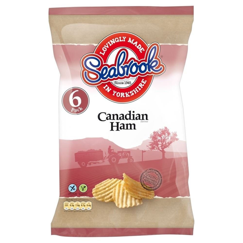 Seabrook Crinkle Cut Canadian Ham 25g x 6 per pack