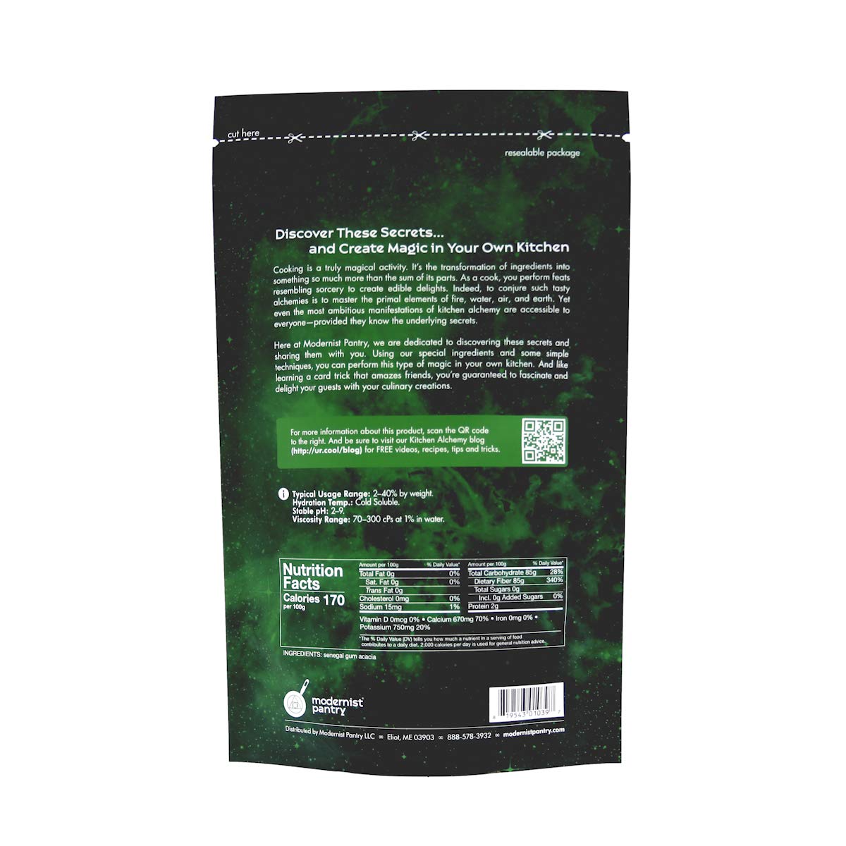 Pure Gum Arabic Powder [Acacia Gum] ? Non-GMO Gluten-Free Vegan OU Kosher Certified - 400g/14oz