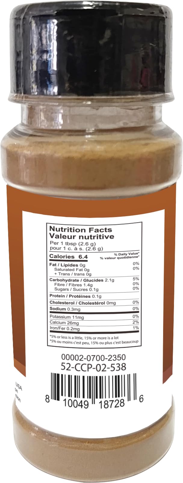 52USA Organic Ceylon Cinnamon Powder, 2 Ounce, True Cinnamon Farmed in Sri Lanka, Non-GMO, Gluten-Free, Perfect for Baking, Cooking and Beverages