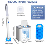 2026 Disposable Toilet Brush Cleaning System with Aromatherapy Refills (Ocean, Lemon, Lavender) - Includes Cleaning Stick, Storage Box, and Scented