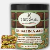 Oh! Crema Dubai in a Jar - Milk Chocolate & Italian Pistachio Spread with Kadayif Kataifi Crunch | Belgian Chocolate Filling for Desserts, Toast