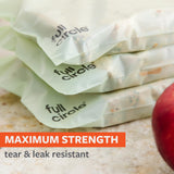 Full Circle Compostable Zipper Bags - Sandwich Size, 100ct, 4 Boxes of 25 - Plant-Based & Plastic-Free, No Microplastics, Leak-Resistant, Resealable