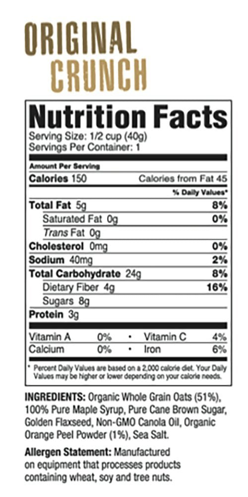 Upfront Granola Original Crunch - Non-GMO, Vegan, Kosher - Single-Serve (12 Count)