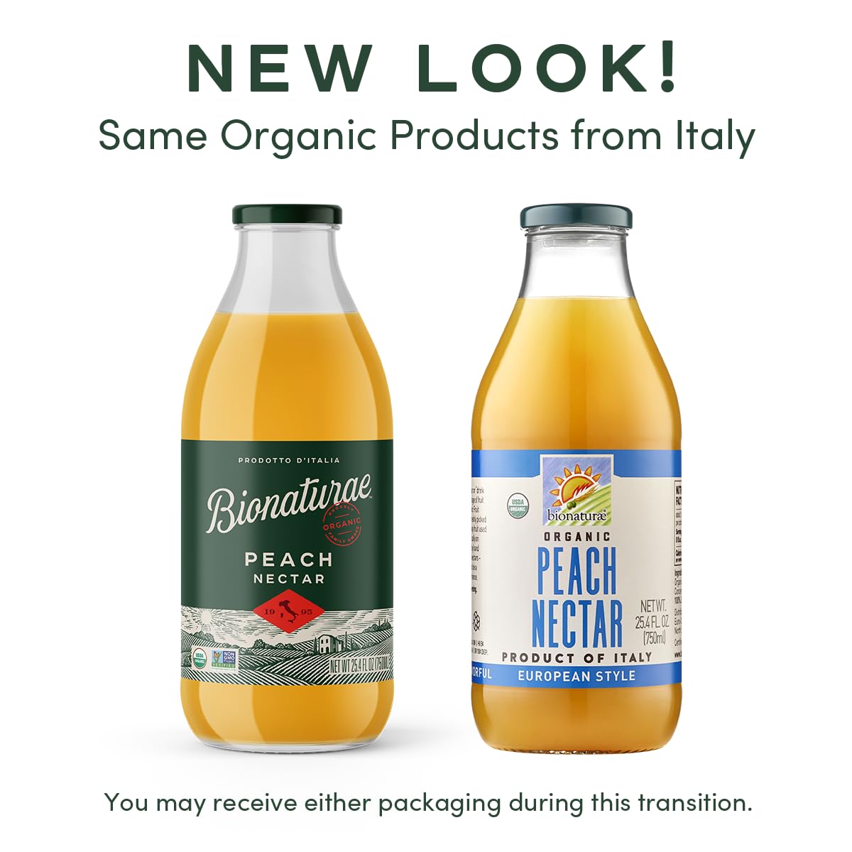 Bionaturae Organic Peach Nectar - Juice, Juice, Non-GMO, USDA Certified, No Sugar Added, No Preservatives, Organic , Made In Italy - 25.4 Oz
