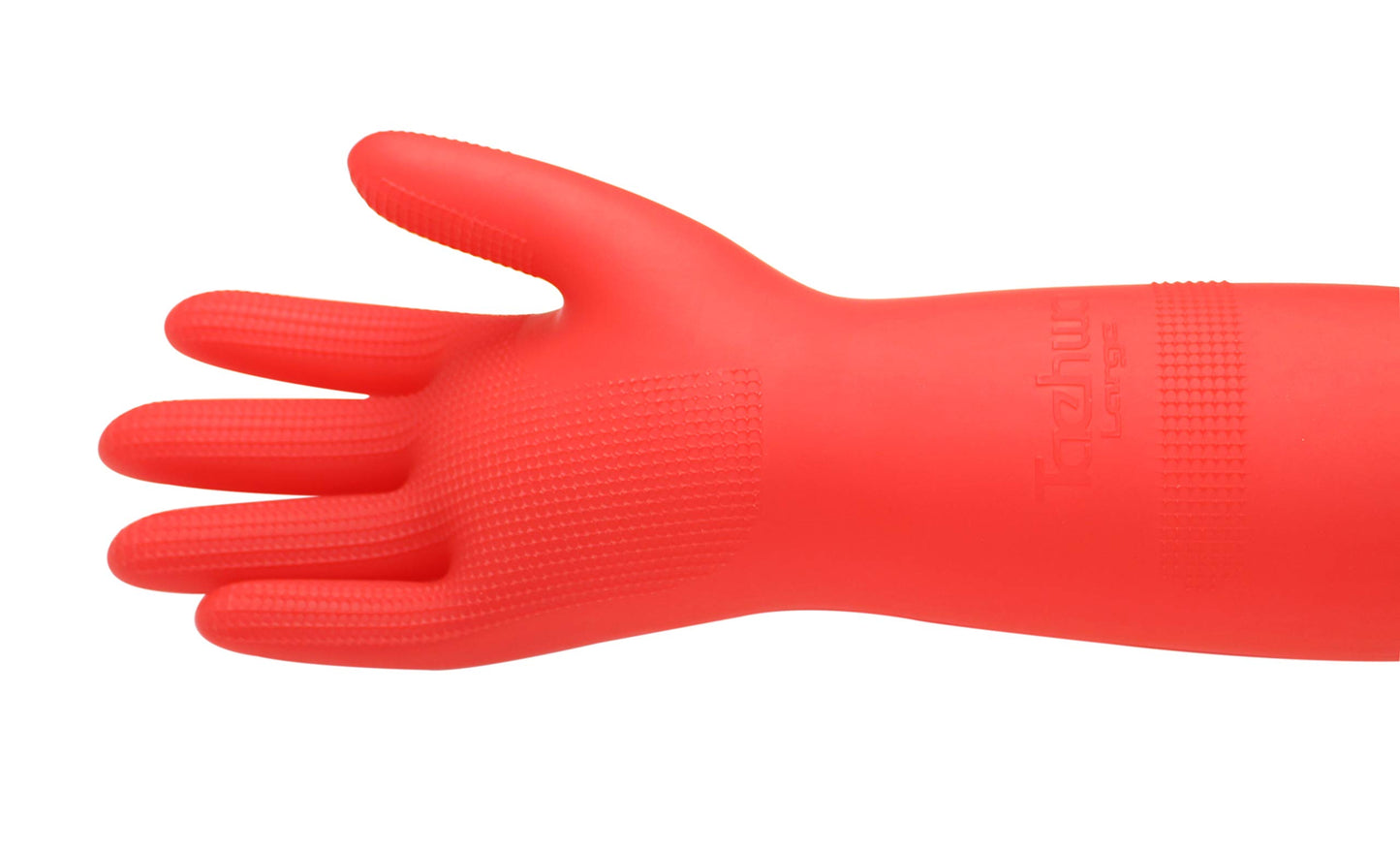 Rubber Cleaning Gloves Kitchen Dishwashing Glove 3-Pair,Waterproof Reuseable, Made in Korea (Large)