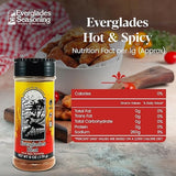 Everglades Heat Seasoning - Spicy Blend for Wings, Fish & Fries - 6 oz (Pack of 2)