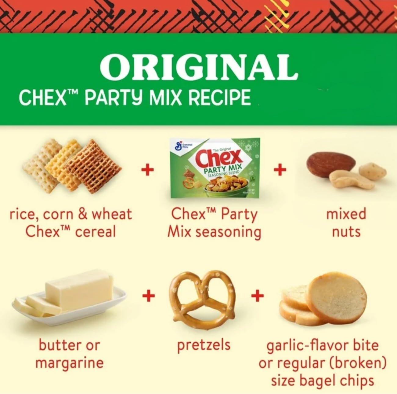 The Original Chex Party Mix Seasoning- 6 (Six) .62 oz packets