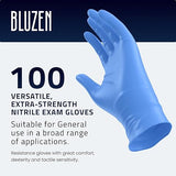 BLUZEN Blue Extra Strength Disposable Nitrile Gloves XLarge - Food and Medical Grade Disposable Gloves - Rubber and Latex Free Gloves - For Surgical