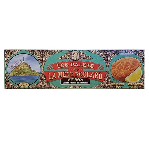 La Mere Poulard Les Palets Citron 125g French, Lemon French Shortbreads
