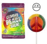 Giant Gummy Peace Sign on a stick, 3 Ounce