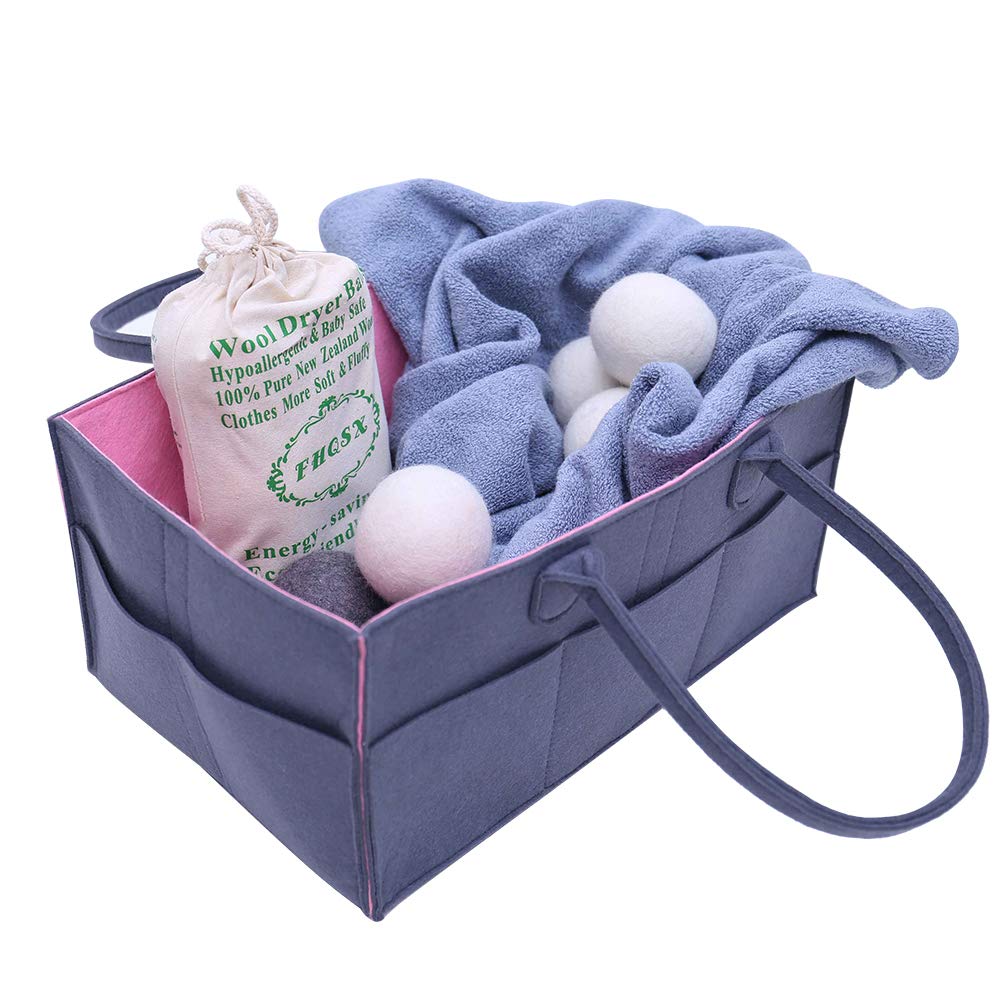 FHQSX Wool Dryer Balls Organic XL 6-Pack, Reusable Natural Fabric Softener, Reduces Wrinkles,Dryer Sheets Alternative